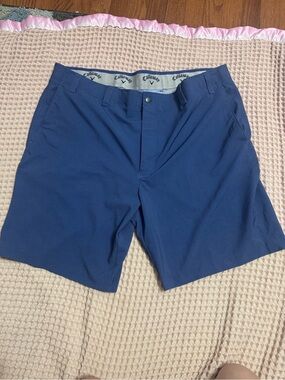 Callaway Men's Navy Blue Micro-Pattern Golf Shorts